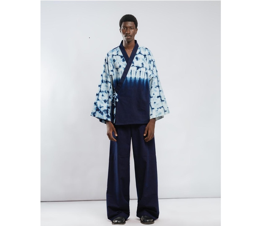 ENSEMBLE INDIGO HOMME KIMONO (S)
